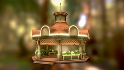 Cartoon Victorian Gazebo