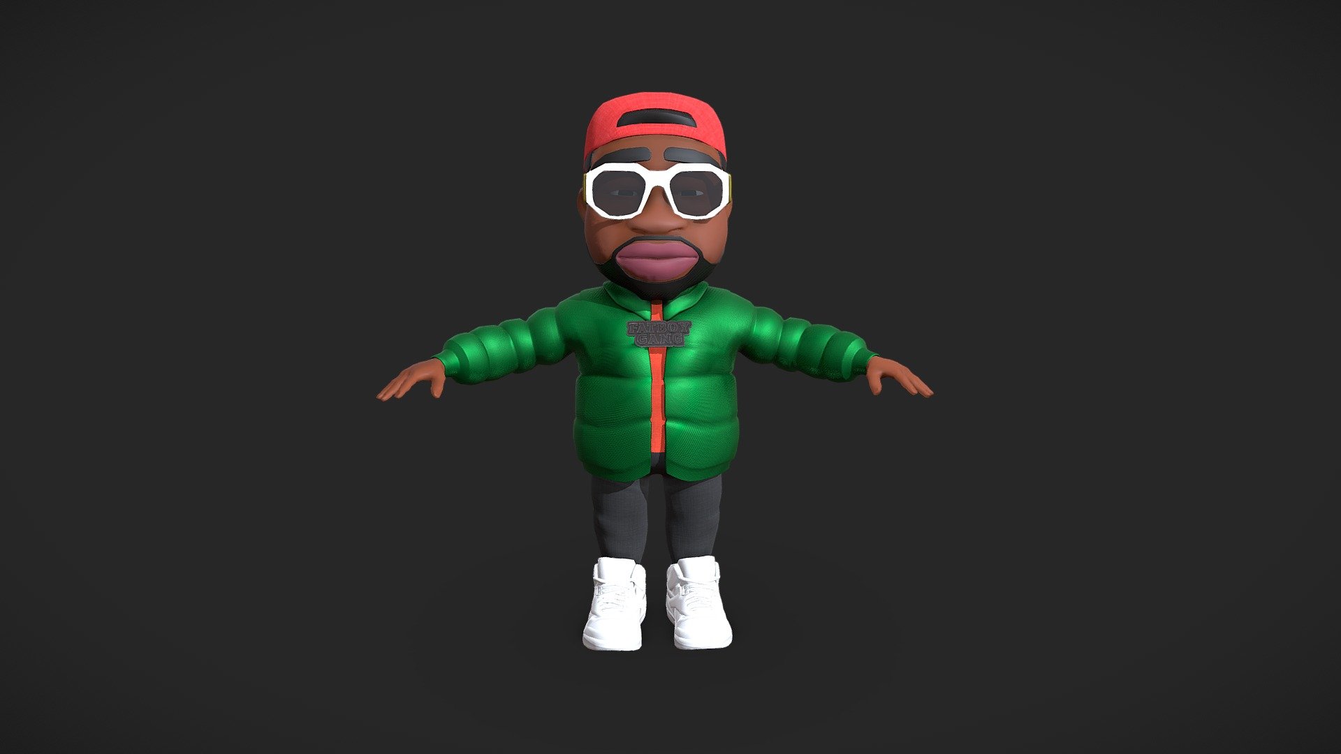 Rapper Character 3d model