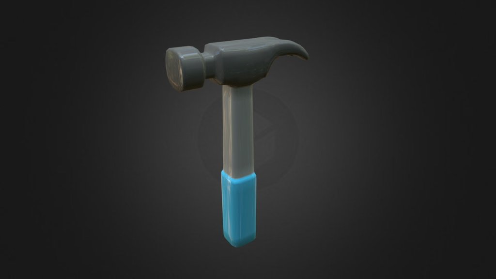 Cartoon Hammer 3d model