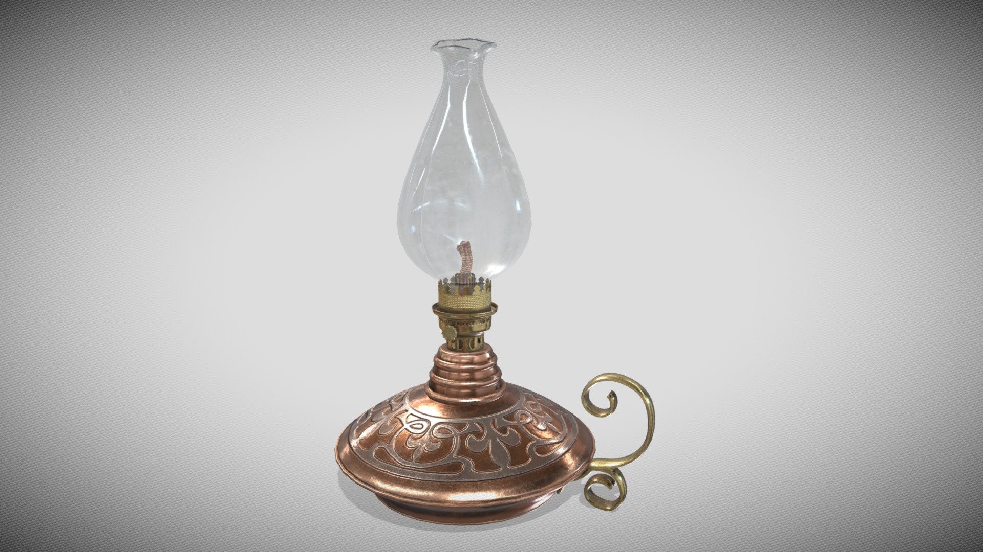 Small Oil Lamp 3d model