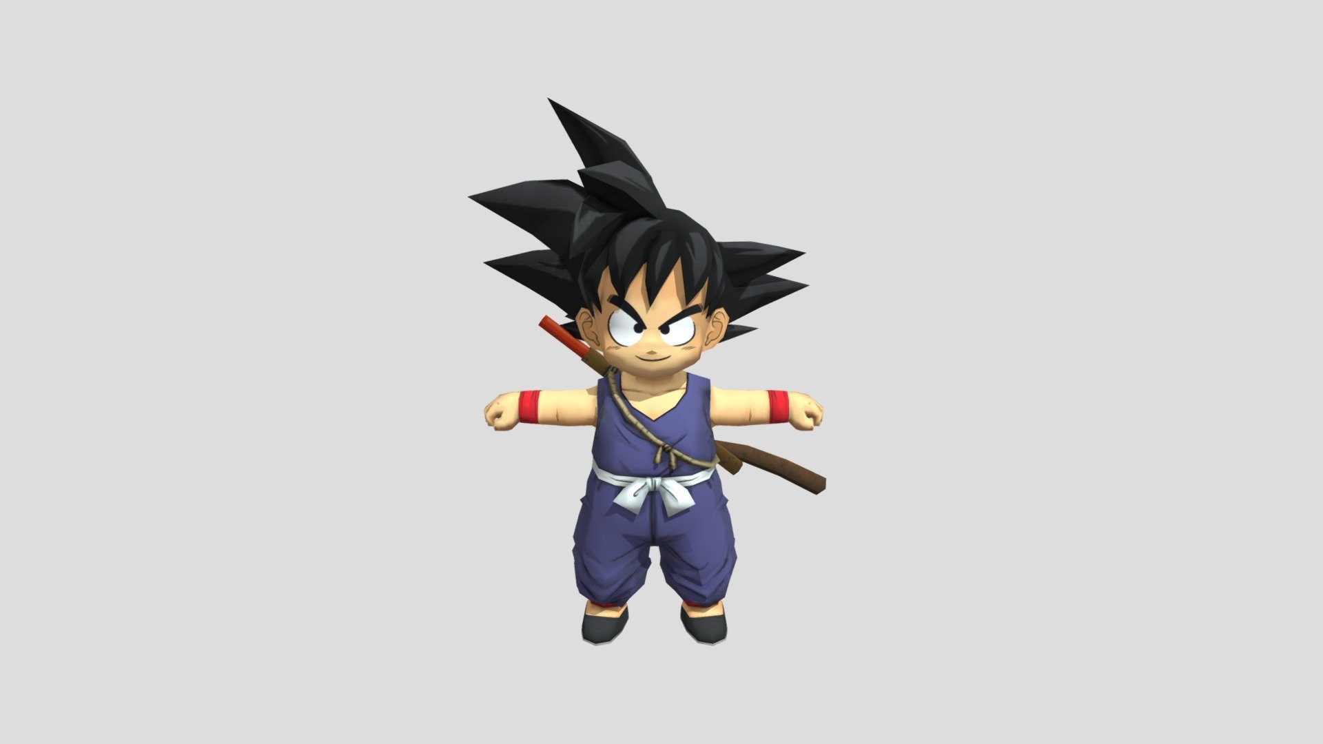 kid goku 3d model