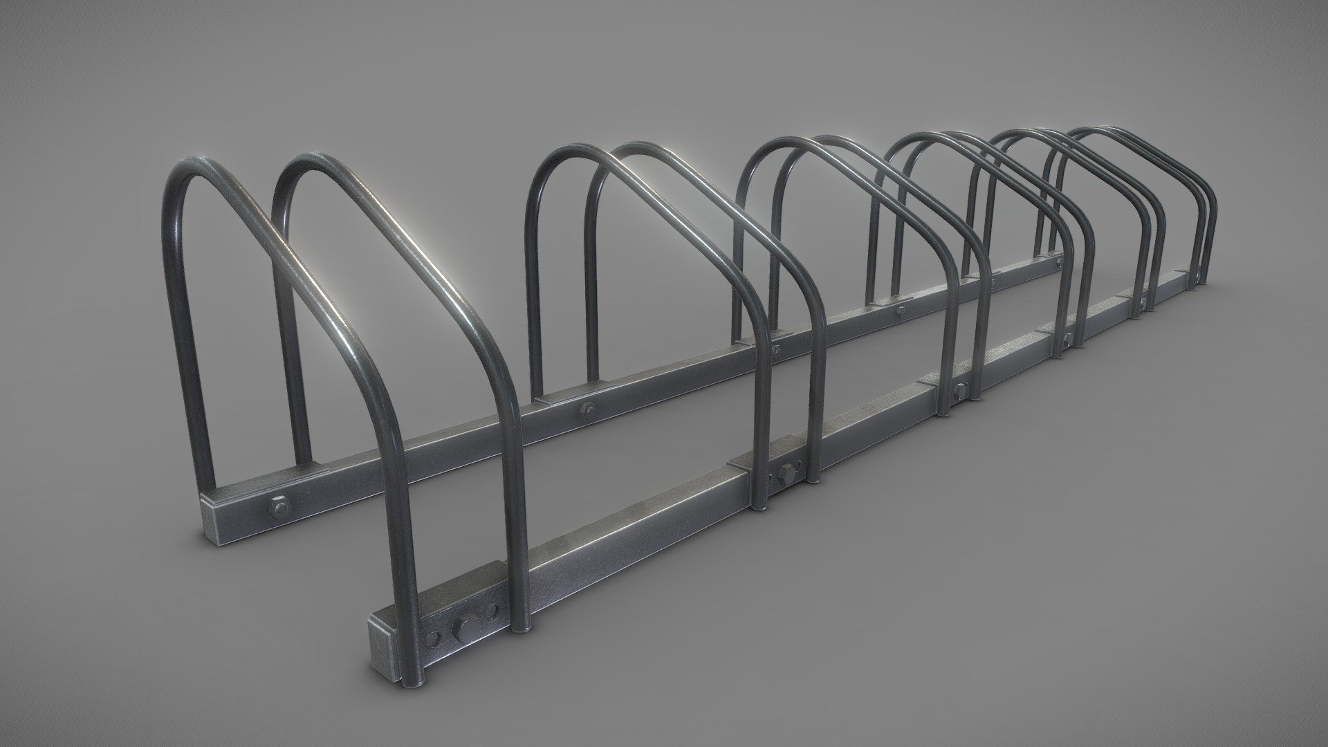 Bicycle Stand [4] (Low-Poly Version) 3d model