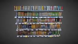 Supermarket Drinks Shelf Asset