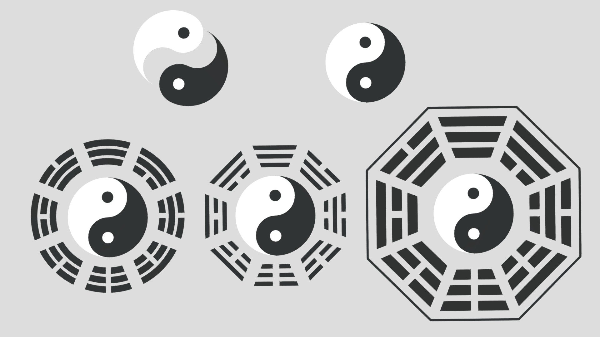 Tai Chi Yin Yang Bagua Tao 3d model