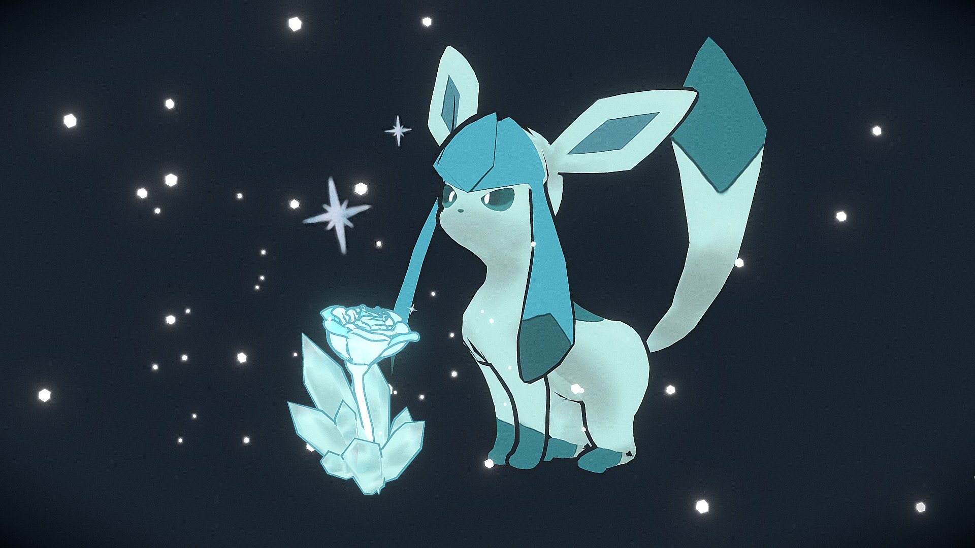 Pokemon Glaceon 3d model