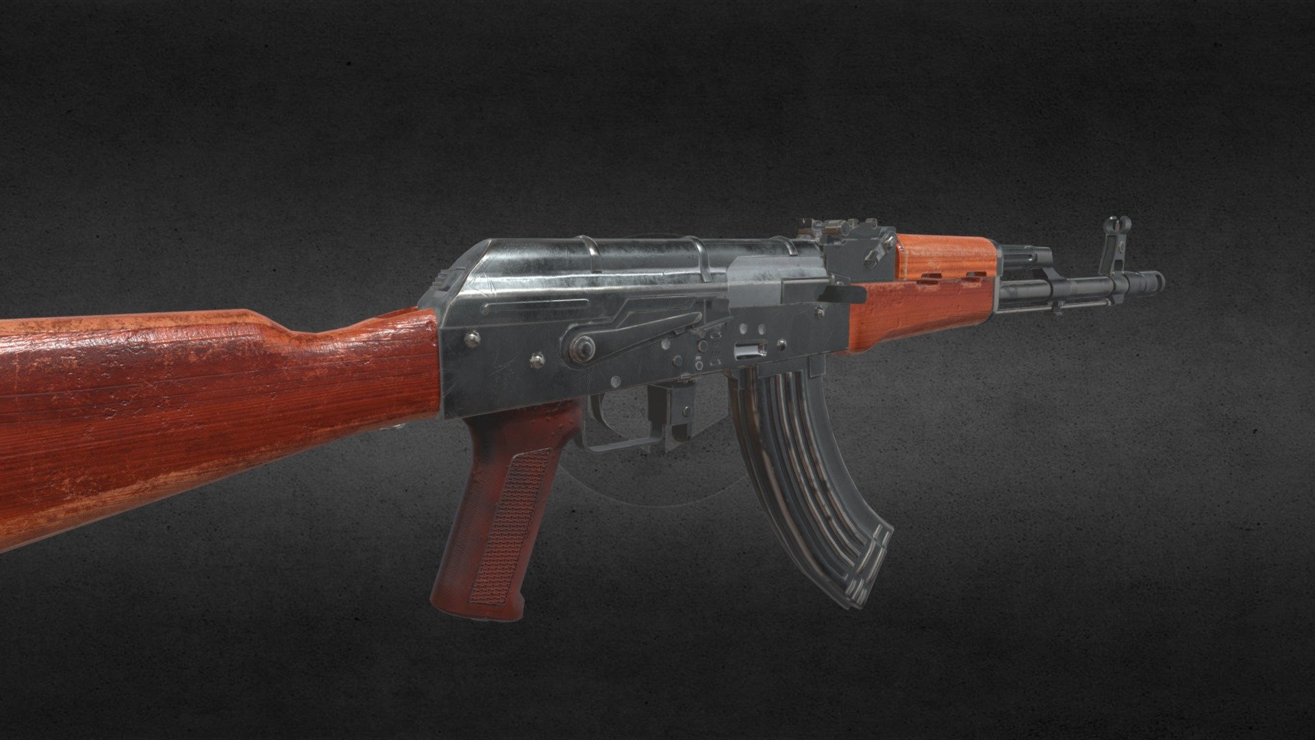 ак-47 3d model