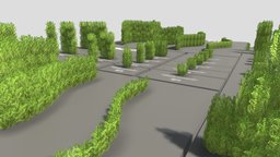 Cherry Laurel Hedge Package (Low-Poly)