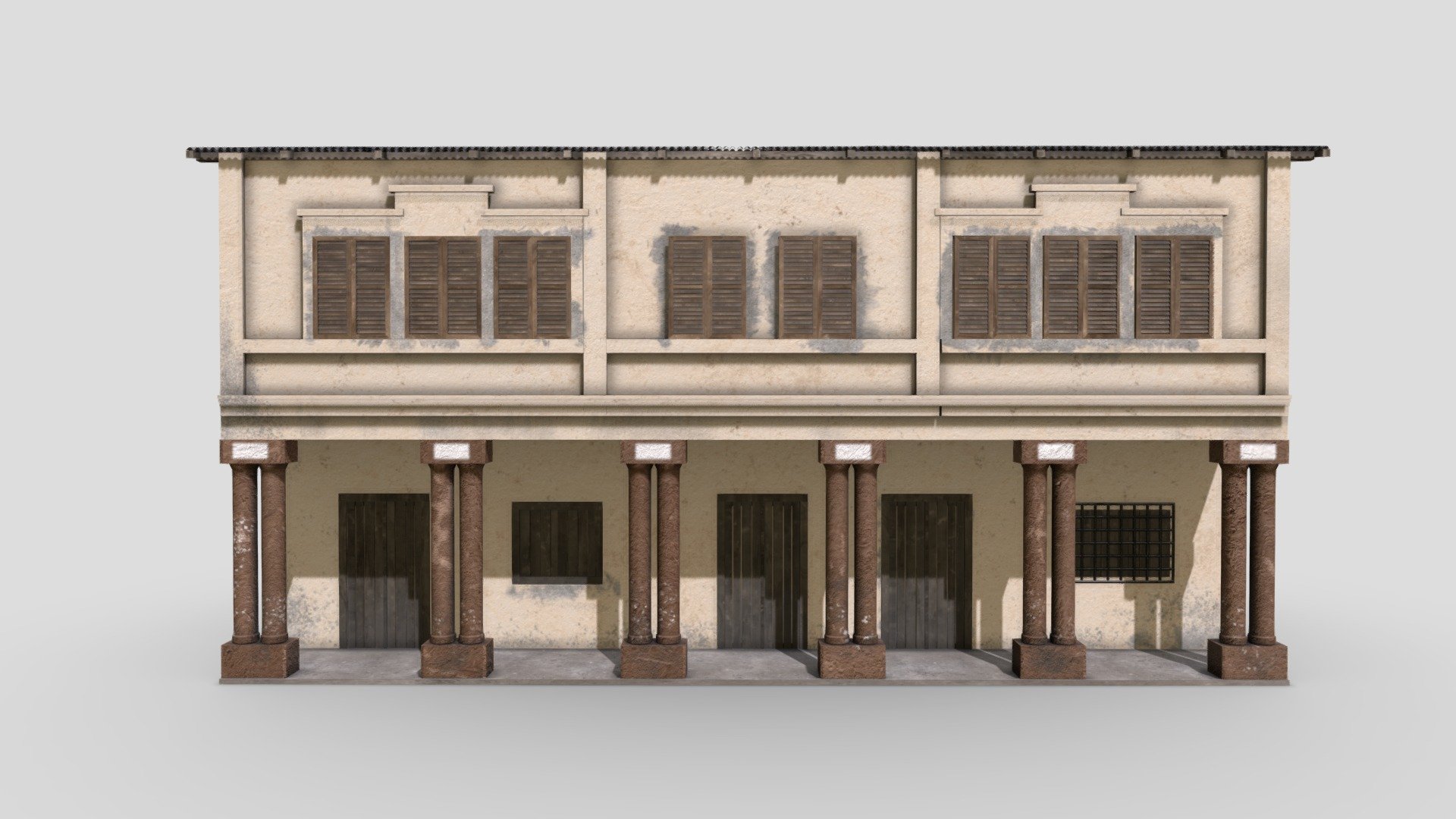 Colonial Building 3d model