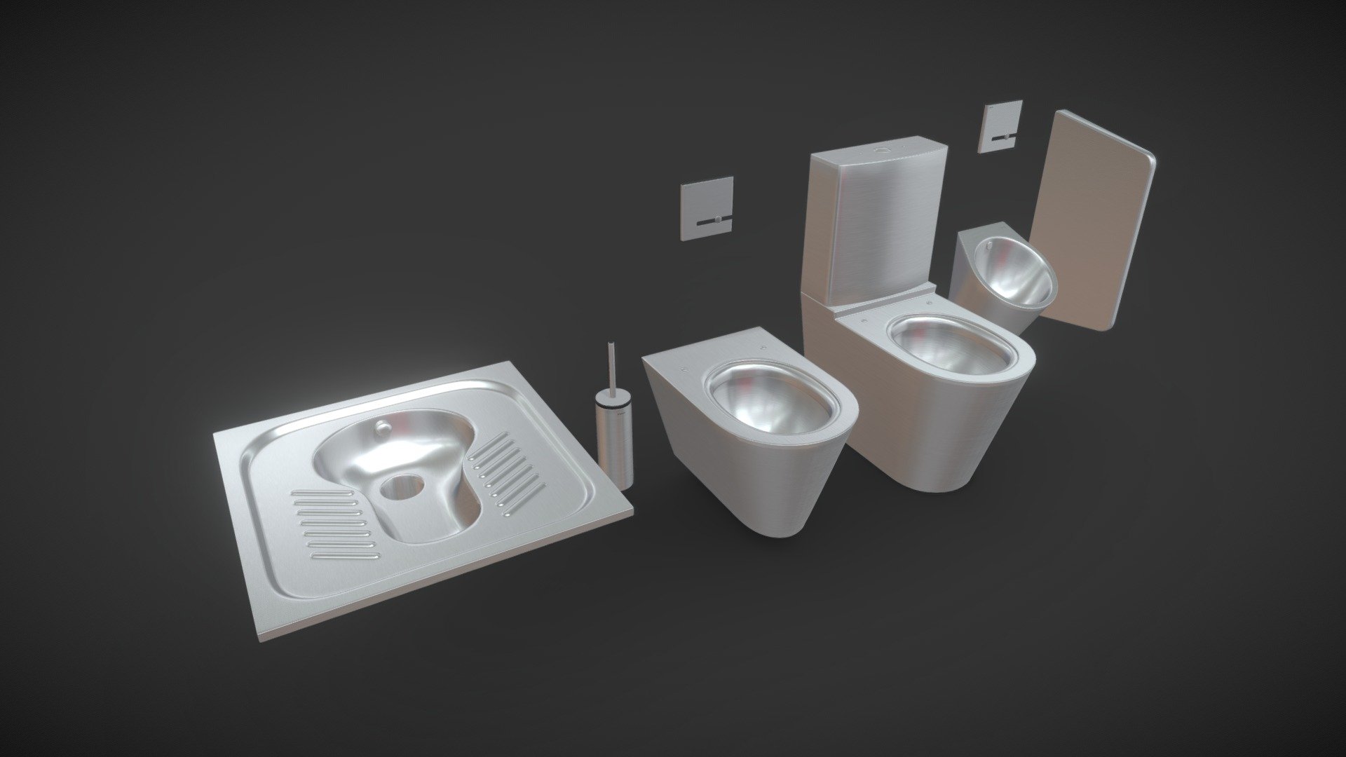 Toilet bowls and urinal DELABIE 3d model