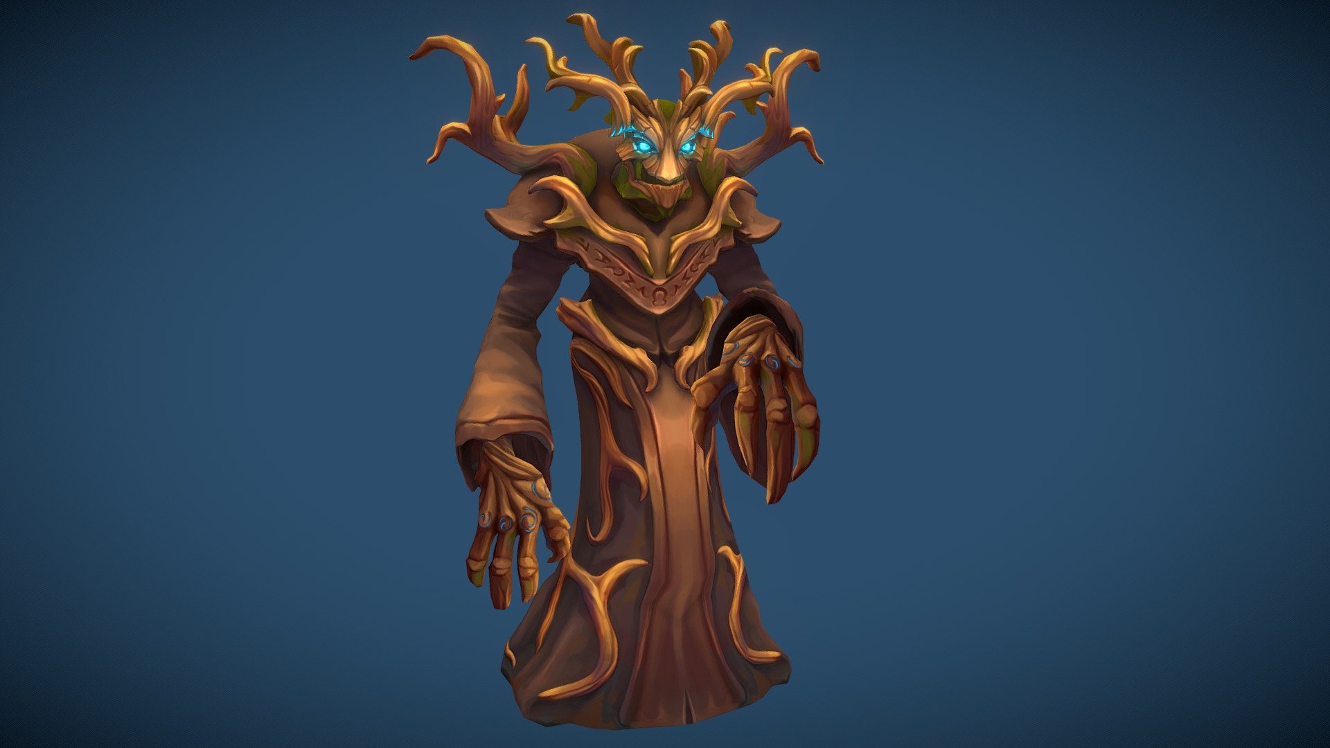 Stylized Root Mage 3d model