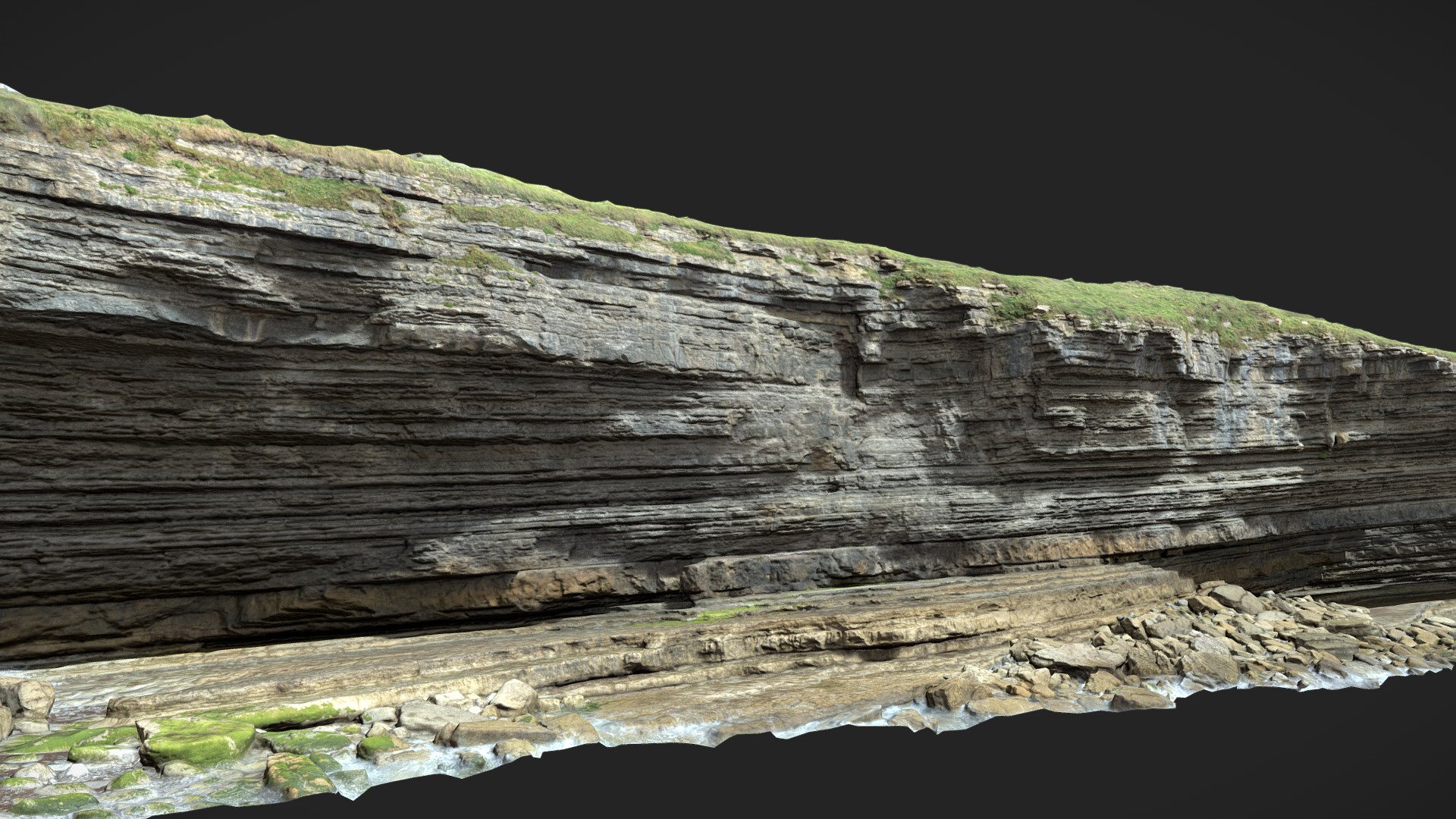 Big Coastal Ocean Cliff Scan E 3d model