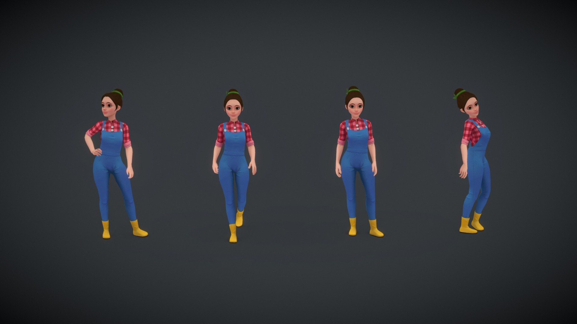 Farmer Sarah 3d model