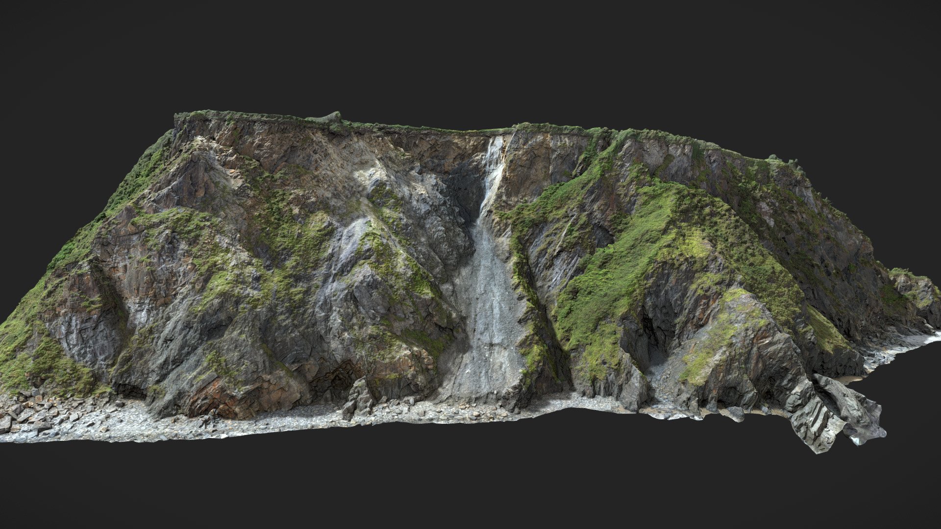 Big Coastal Ocean Cliff Scan D 3d model