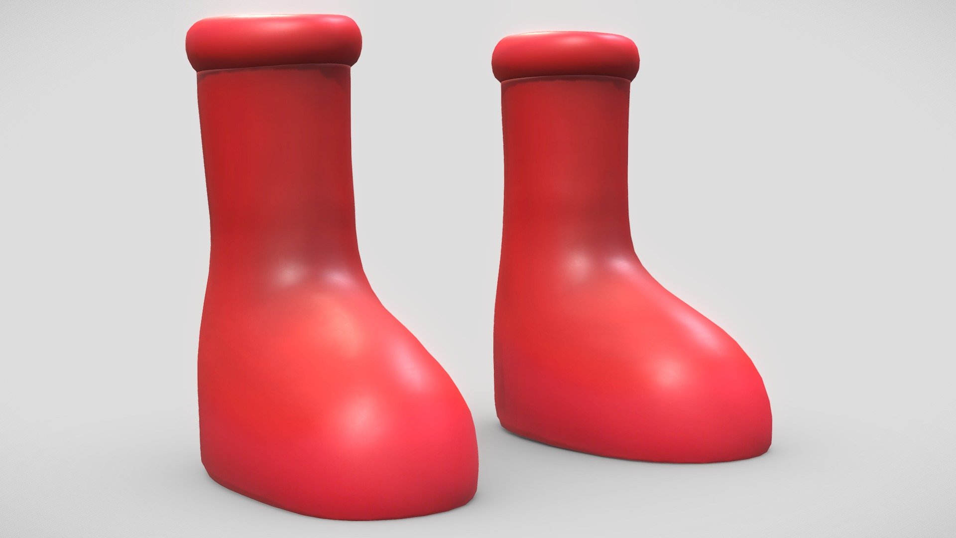 MSCHF BIG RED BOOT FASHION SNEAKER scanned 3d model