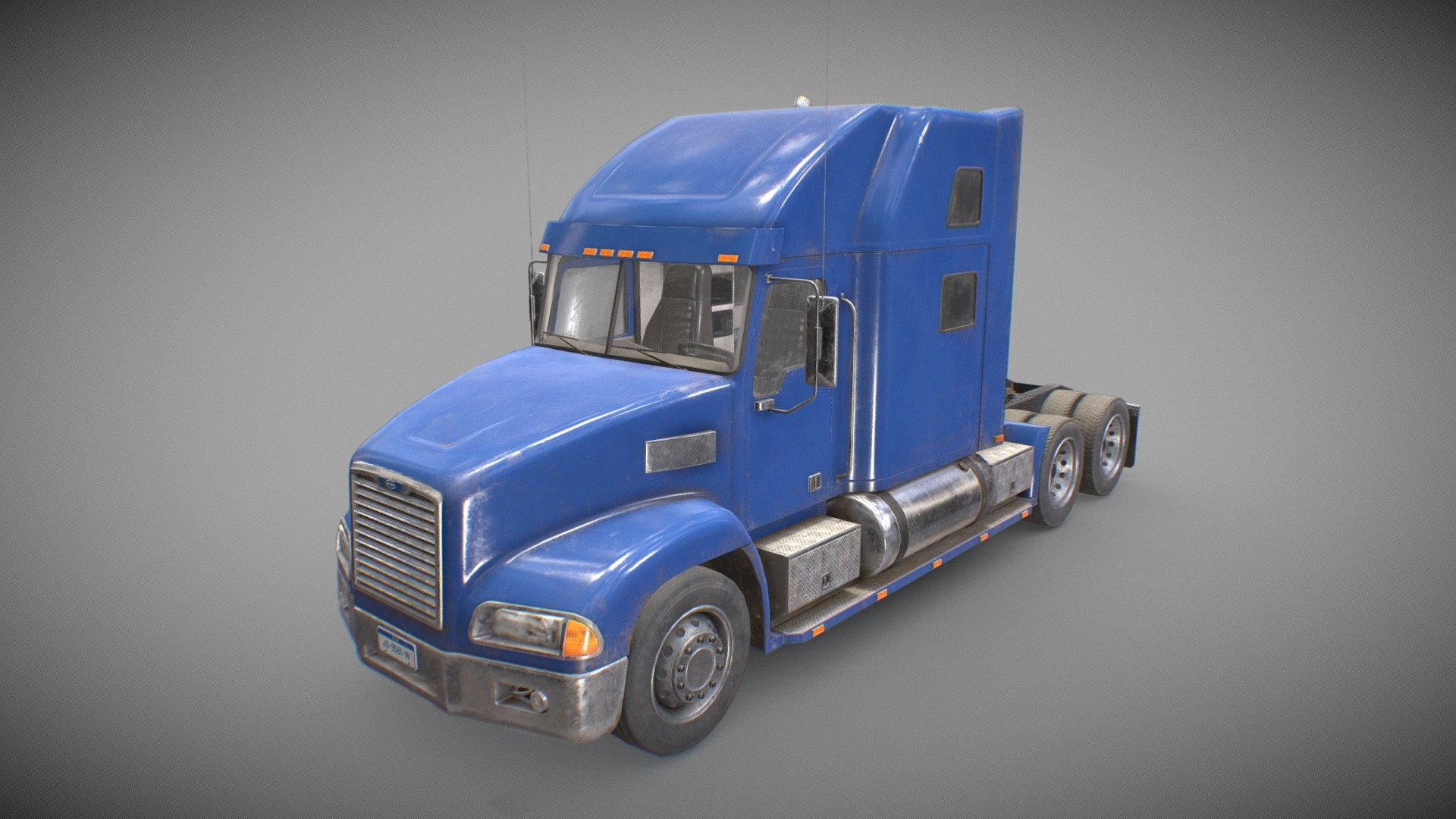 Semi Truck Tractor 3d model