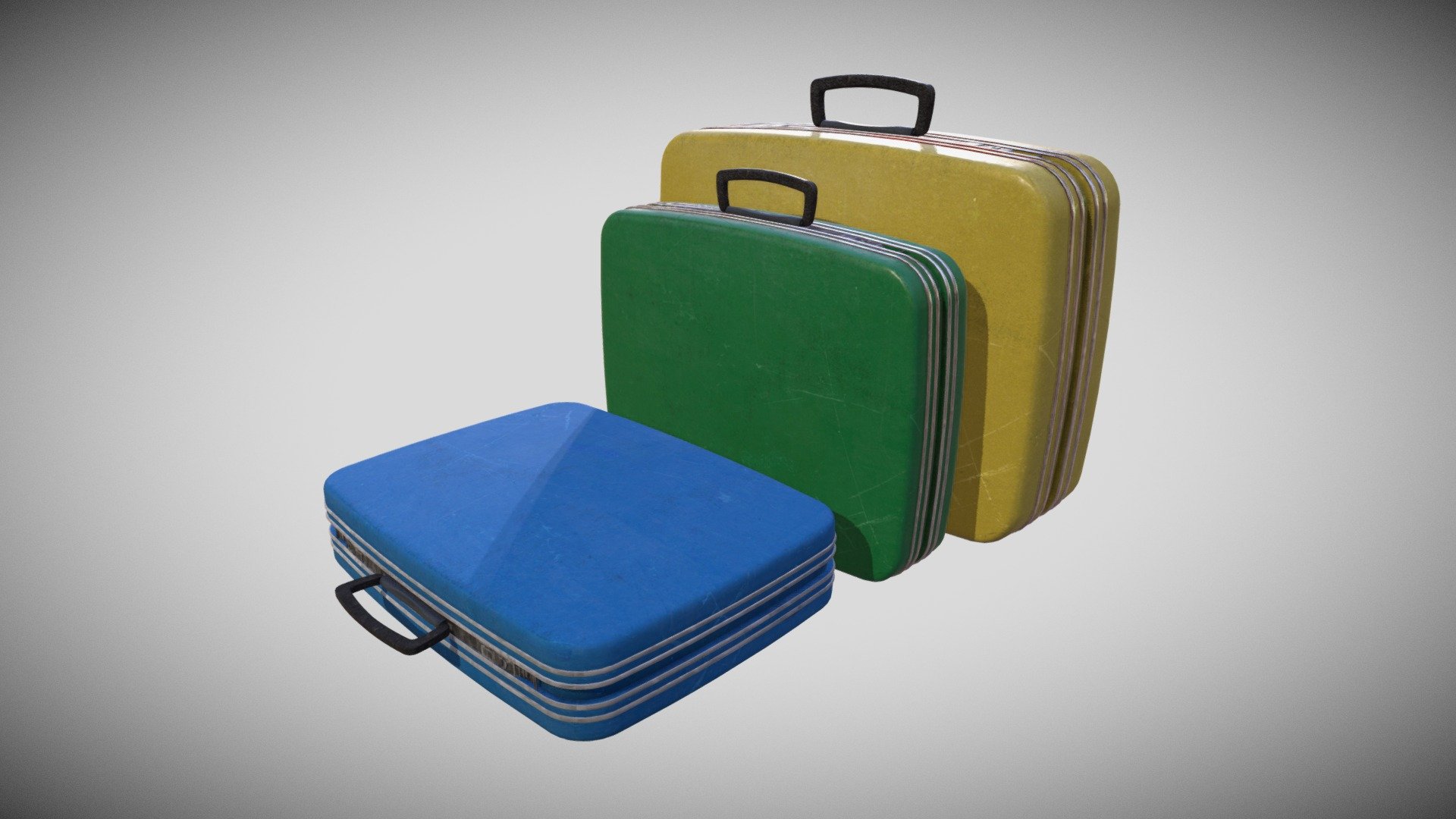 Set Samsonite Bag 3d model