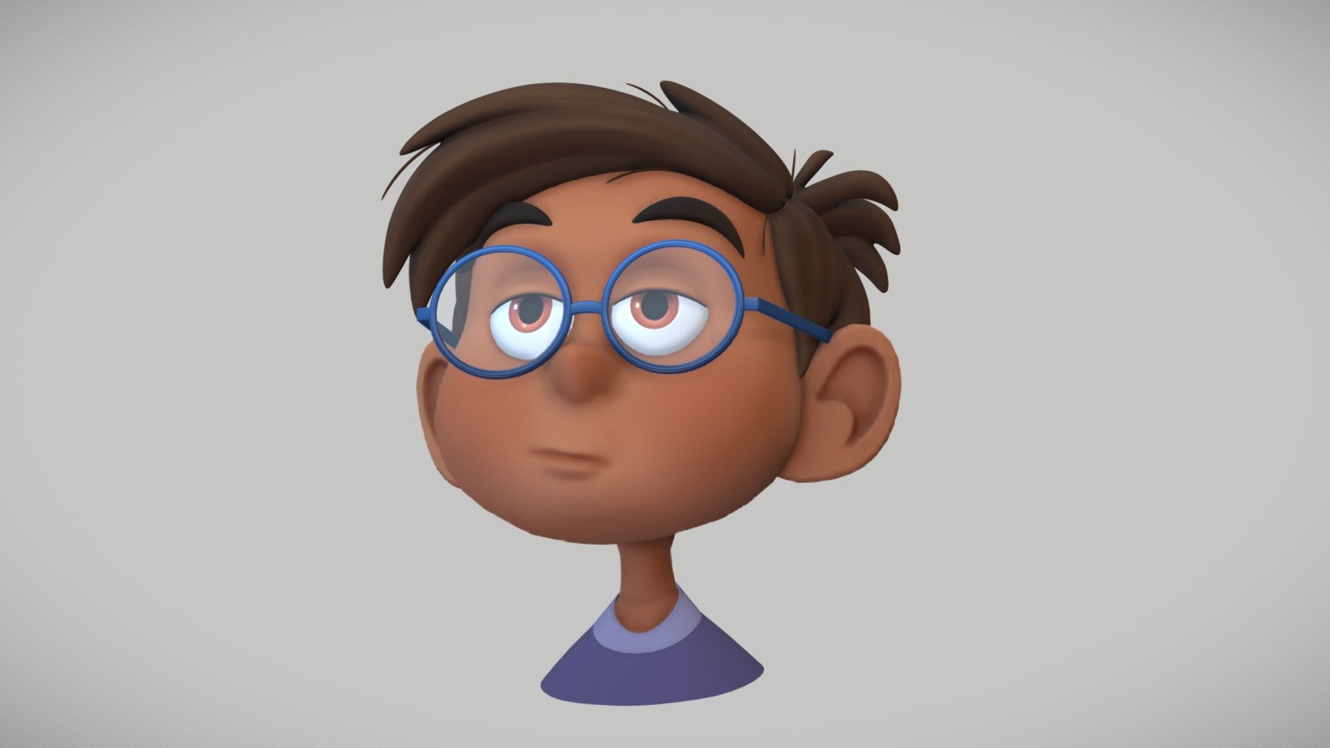 Indifferent Boy stylized 3d model