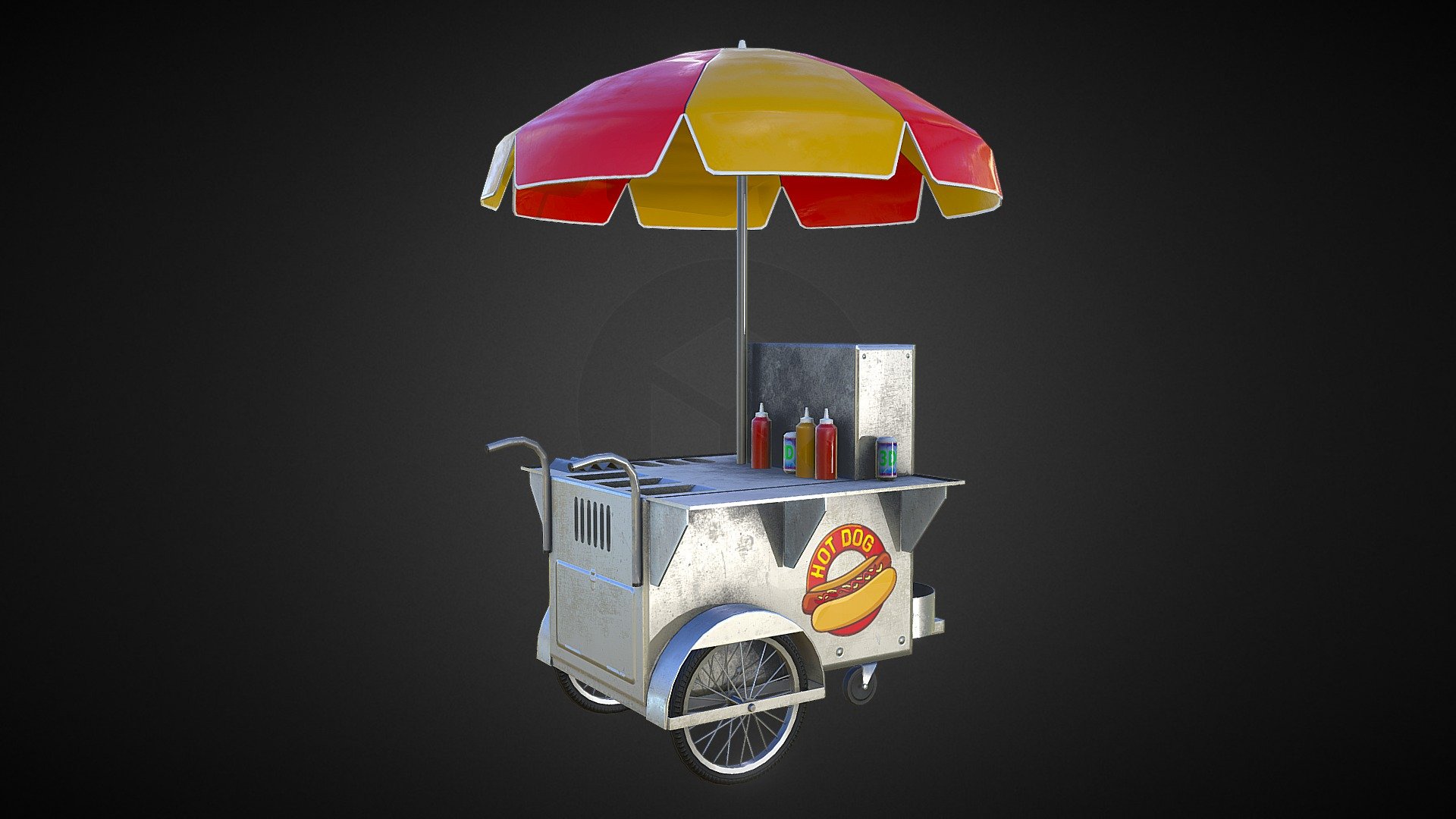 Hot Dog Stand 3d model