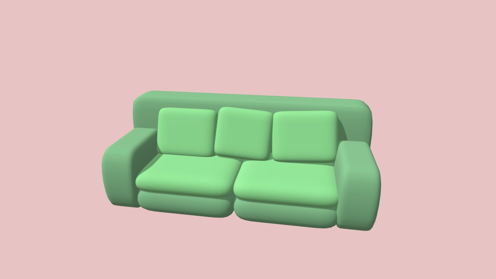 Cartoon Sofa 3d model