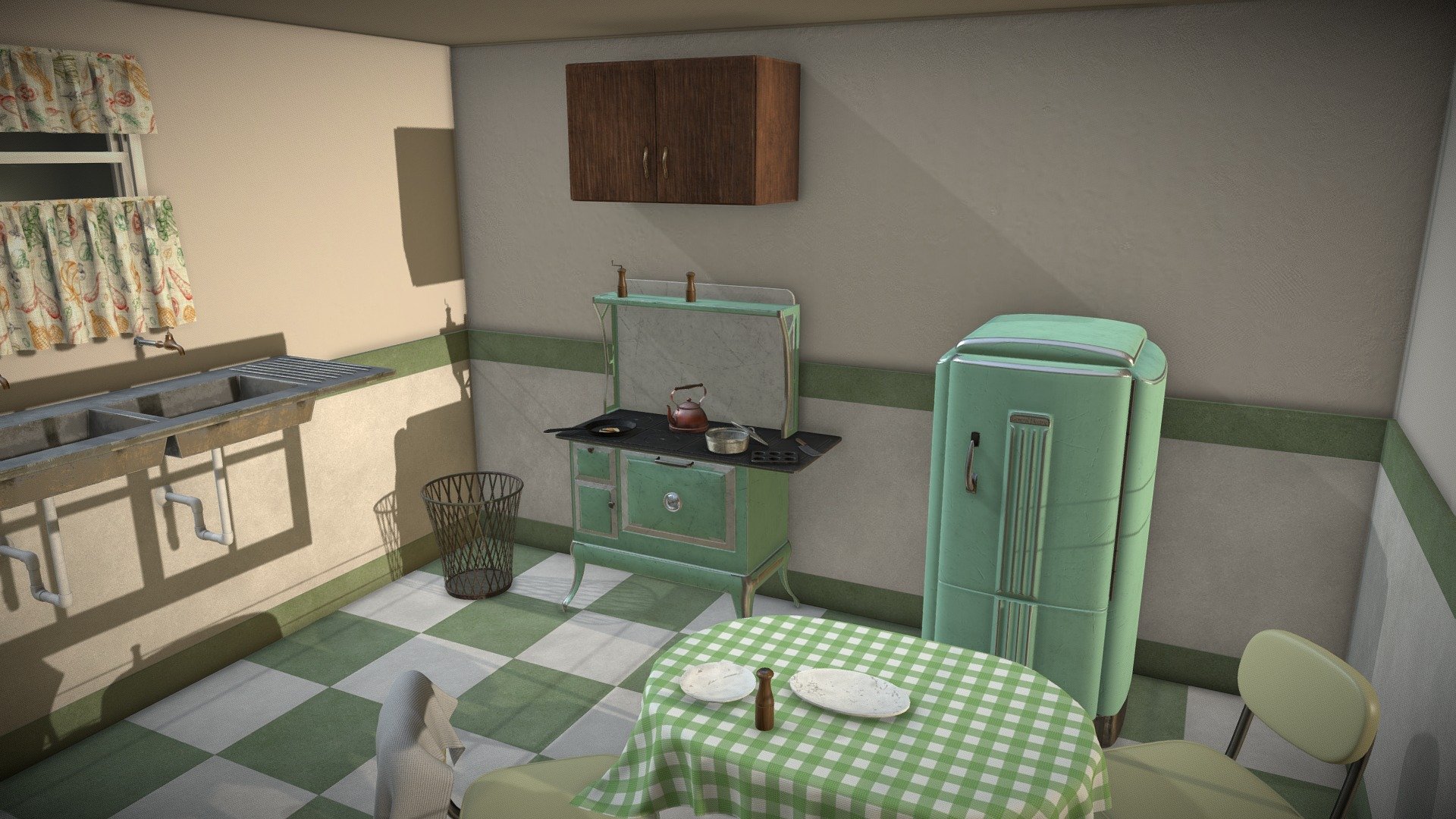 Vintage Kitchen 3d model