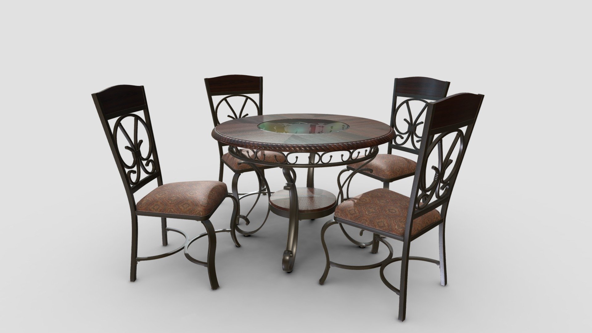 Dining Table and Chair Set 3d model