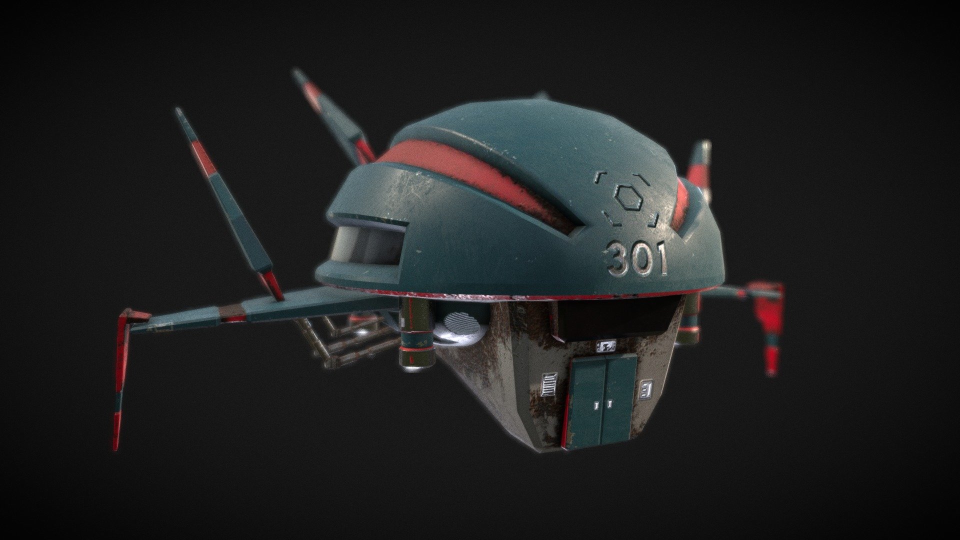 Auras Space Ship 3d model