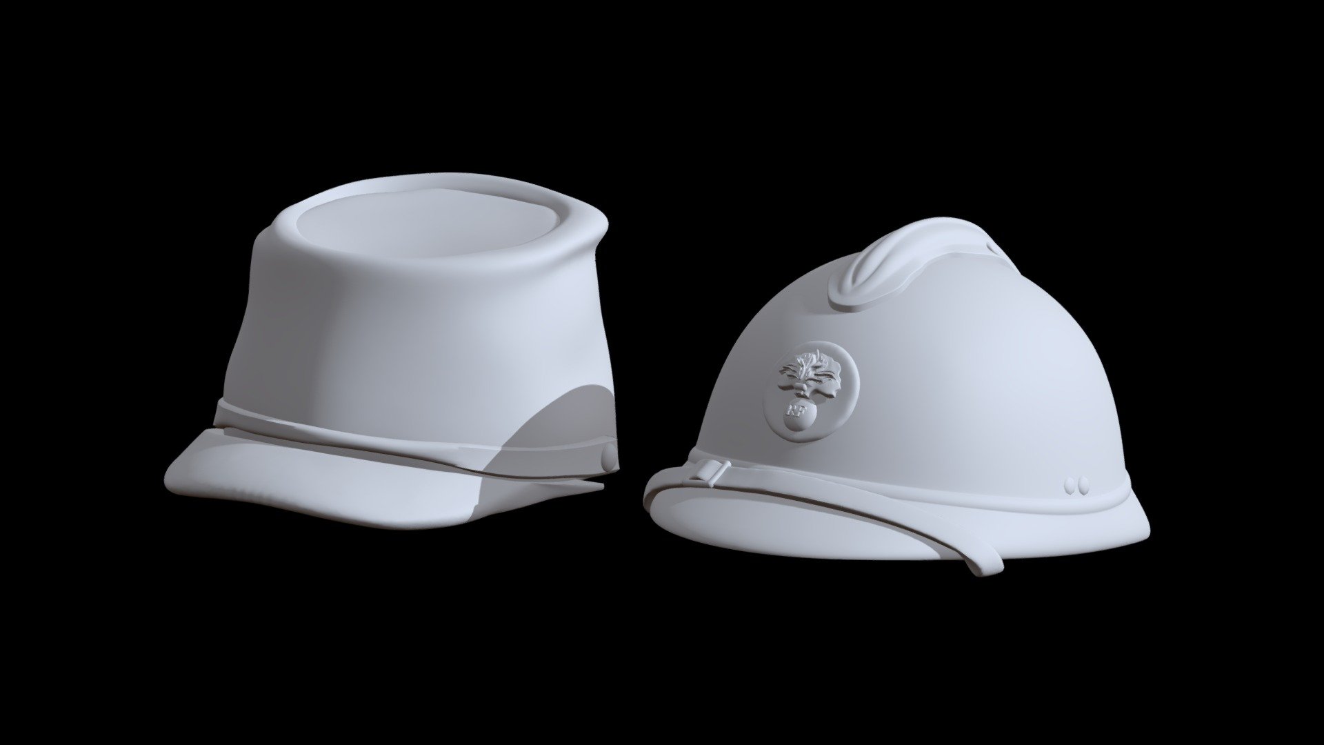 FRENCH HELMET CAP 3d model