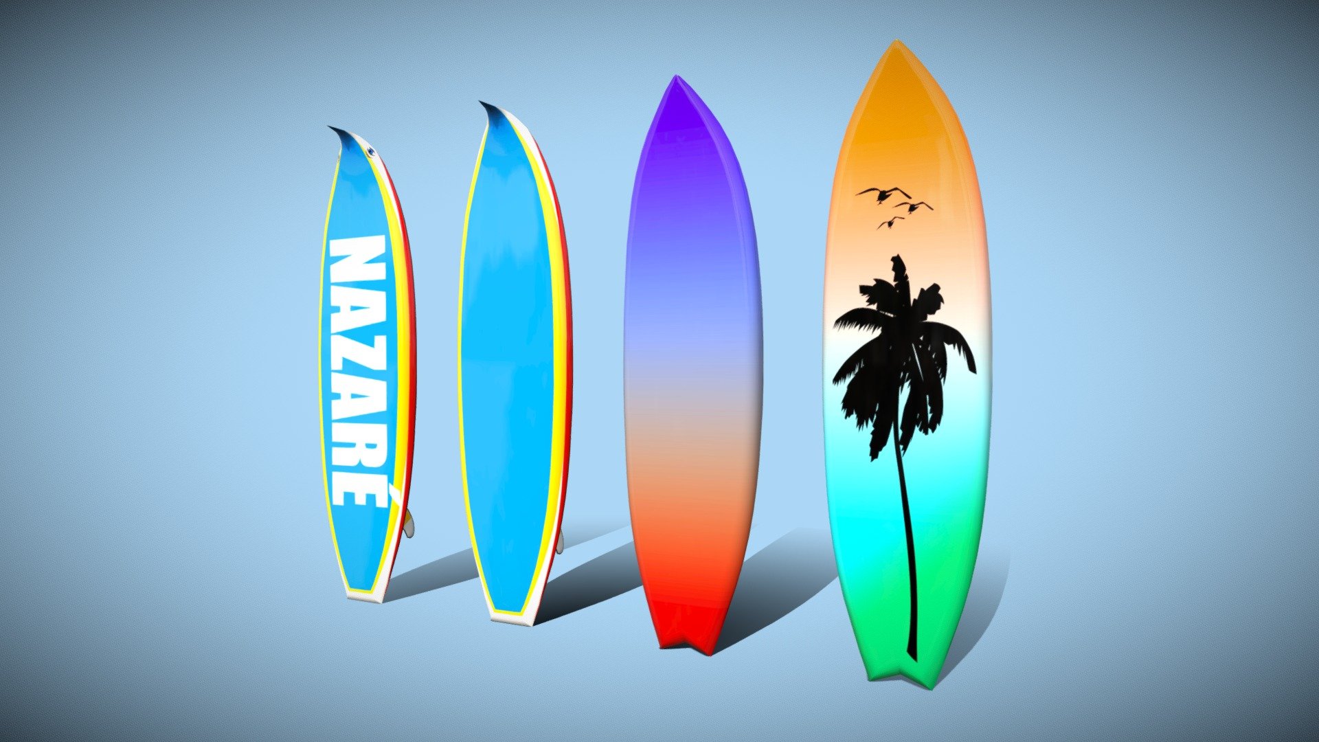 Surf Boards 3d model