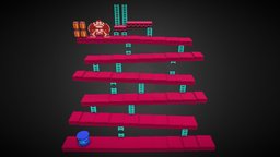 Classic Donkey Kong Level (NES)