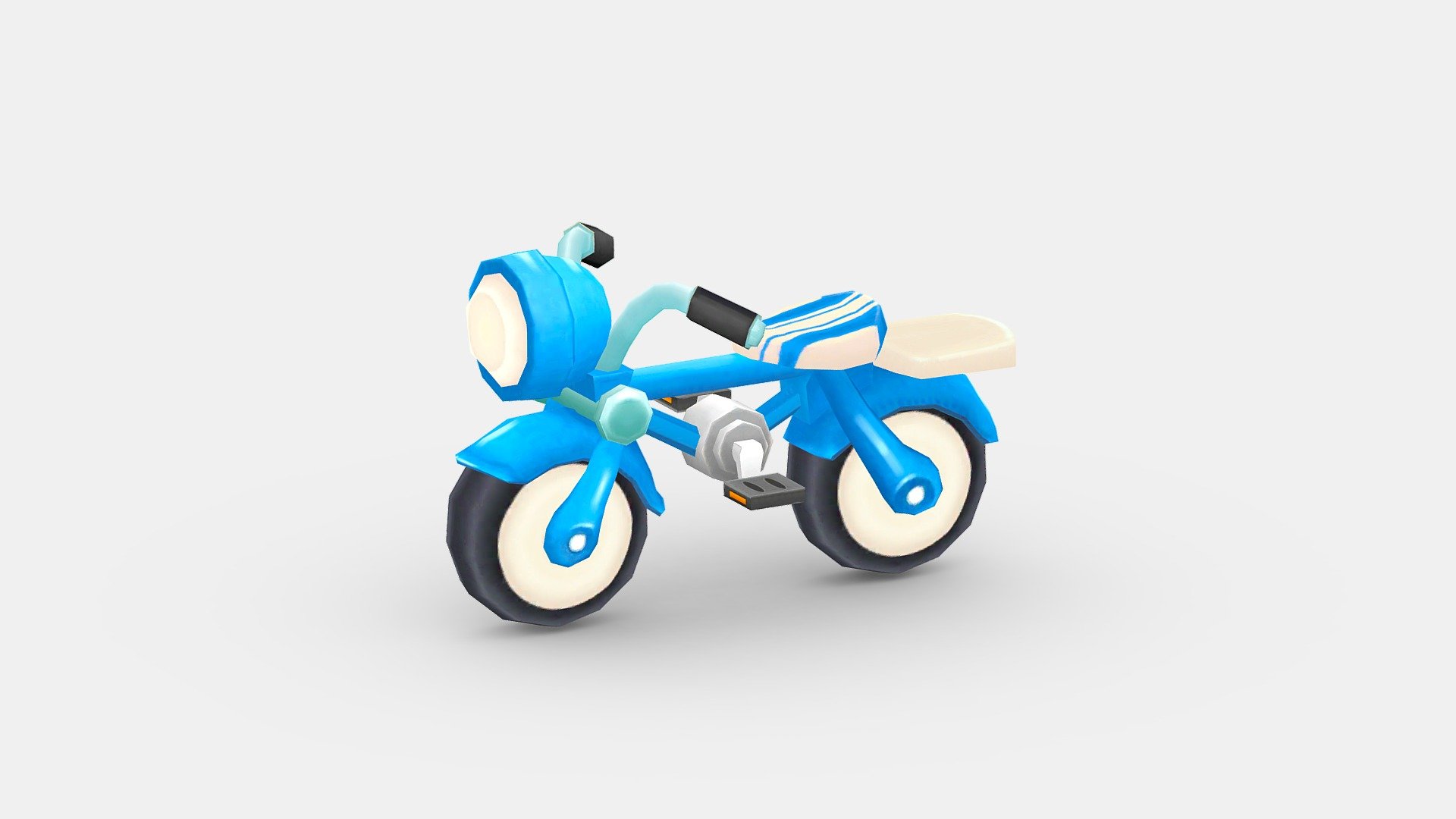 Cartoon kids bicycles 3d model