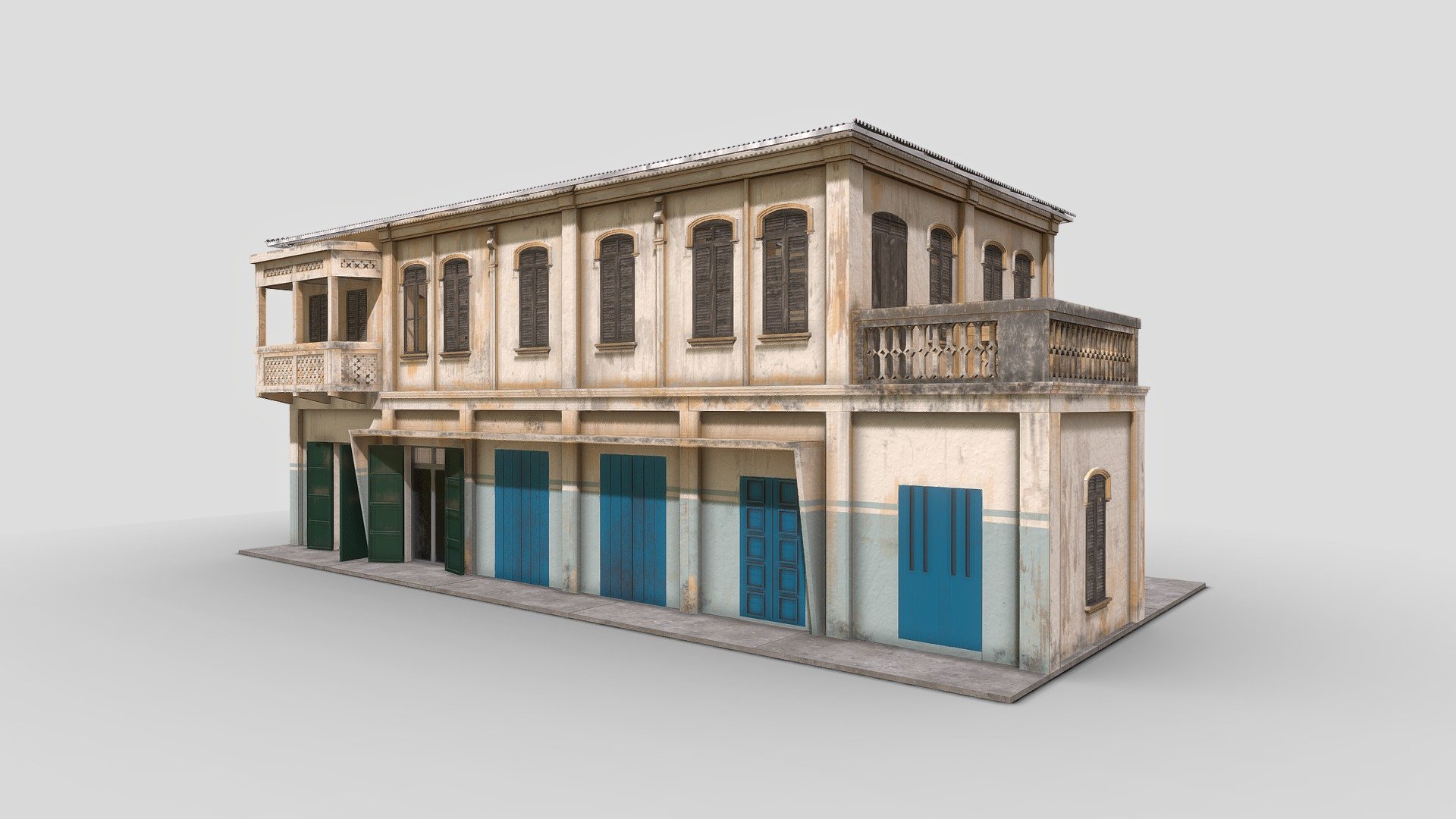 Colonial Building 3d model