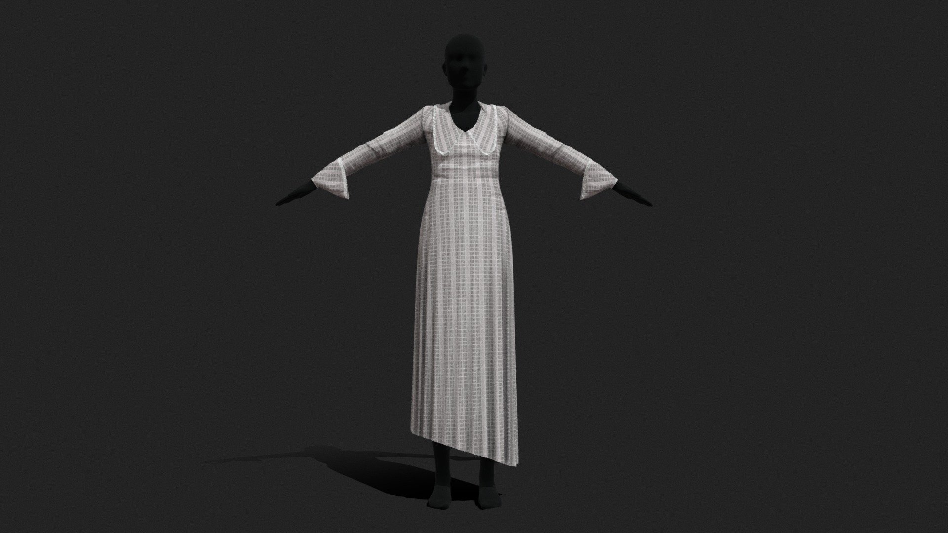 1930s American Humble Dress 3d model