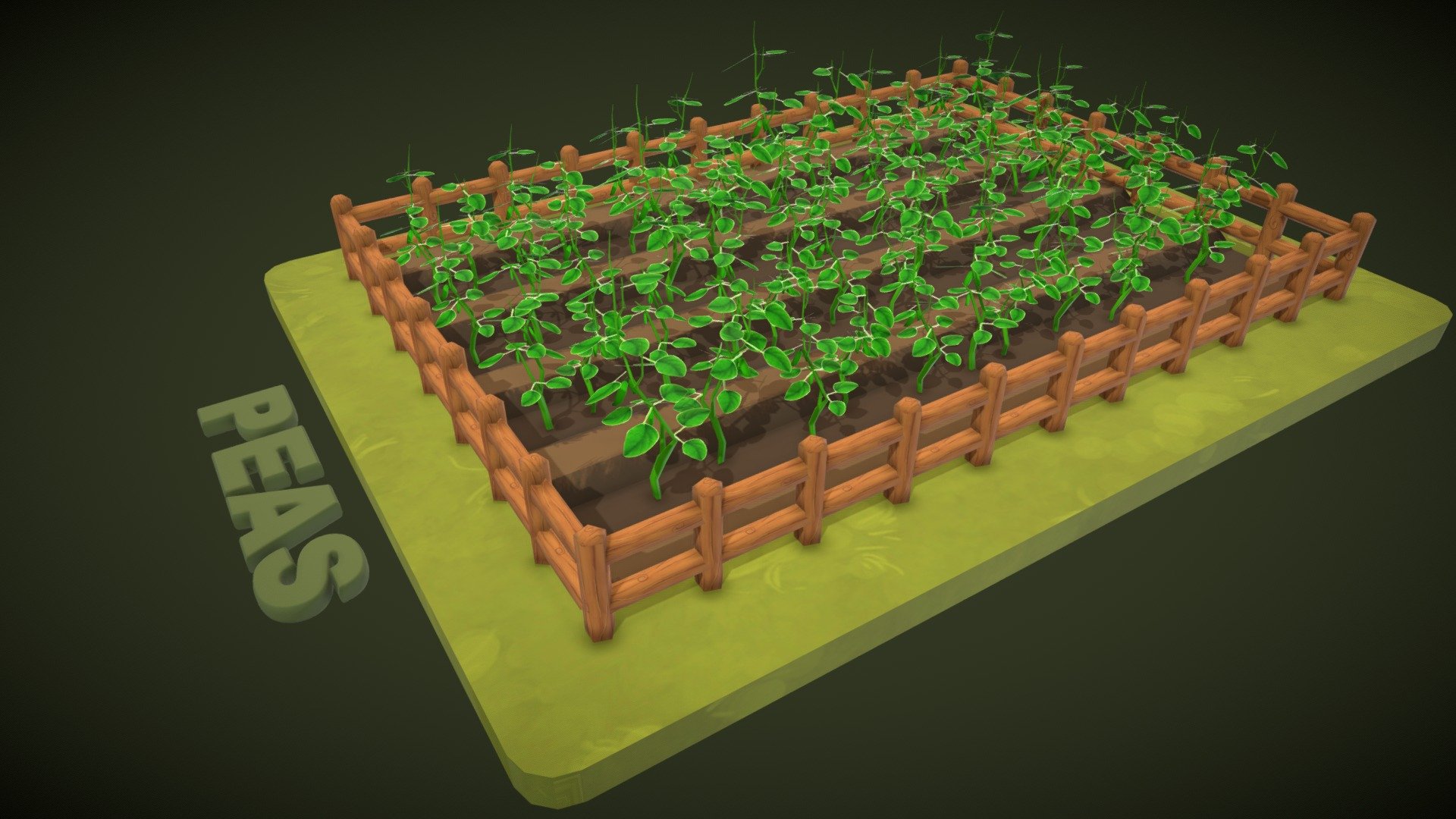 Peas Farm 3d model