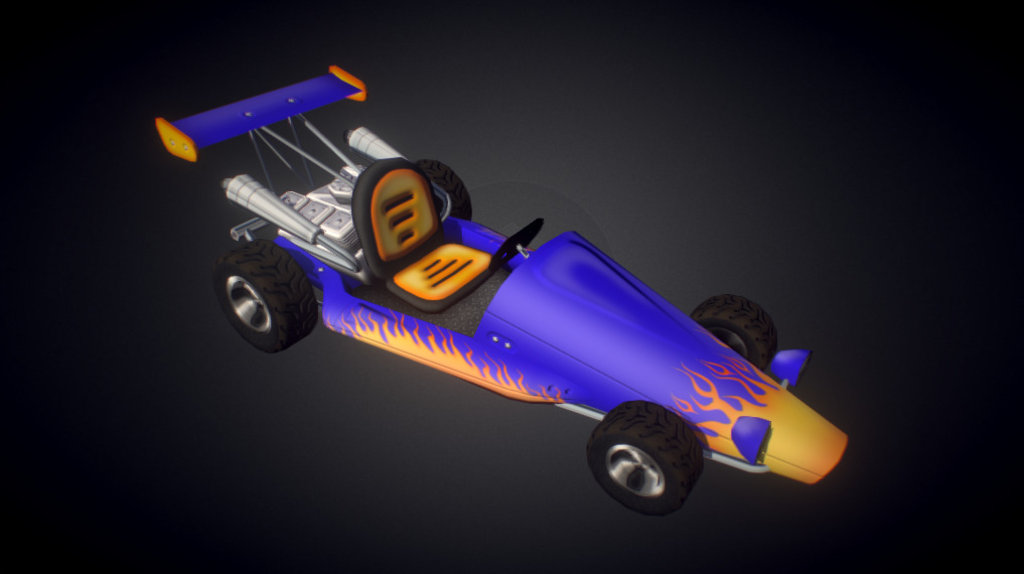 Karting Dragster 3d model