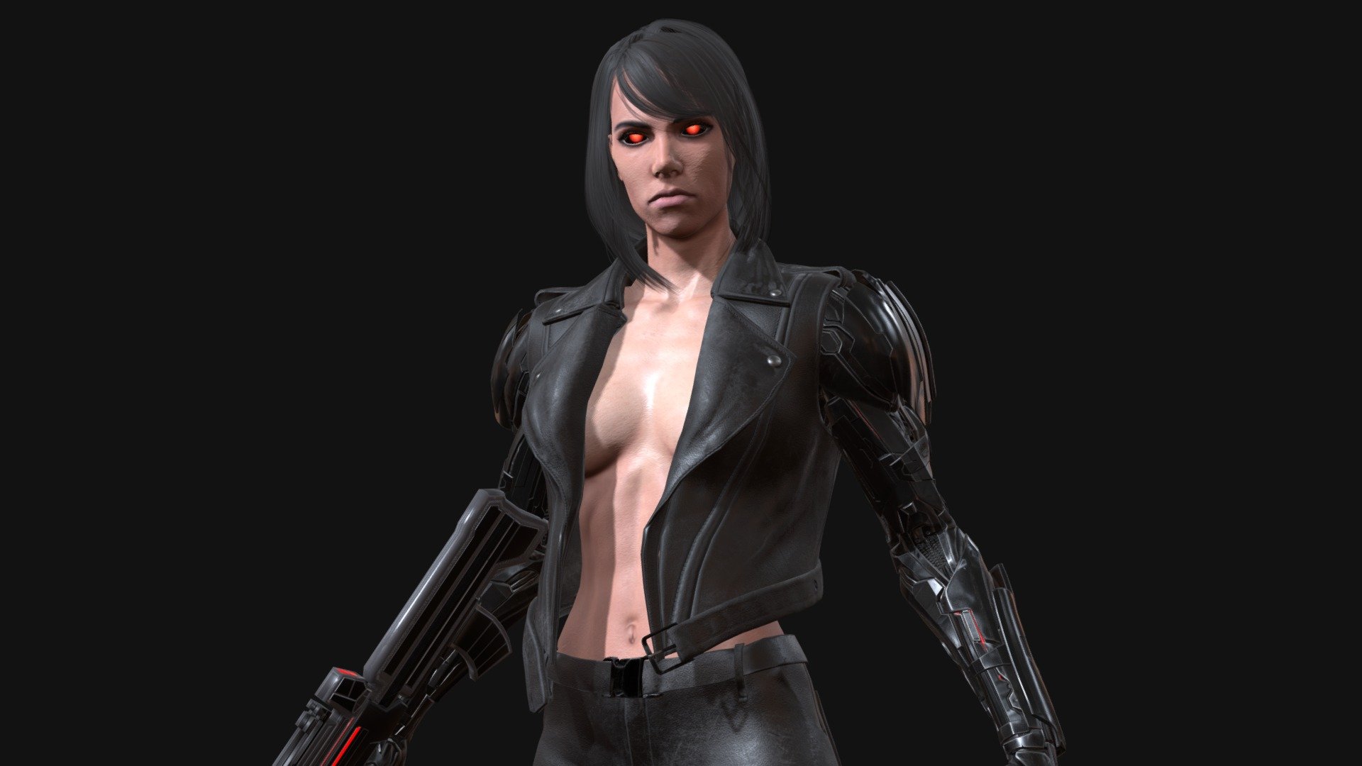 Terminator girl 3d model