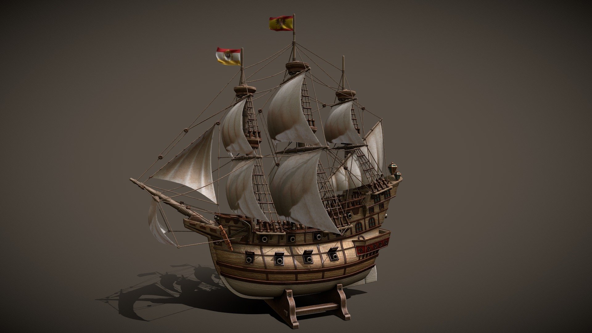 Spanish Galleon toy_style 3d model