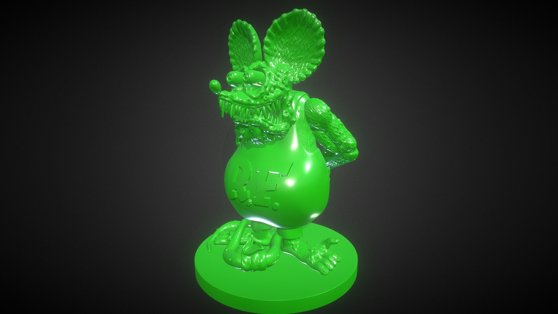 Rat Fink First Version 3d model