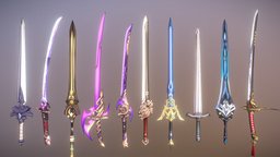 10 Genshin Impact Inspired Sword 3D Models