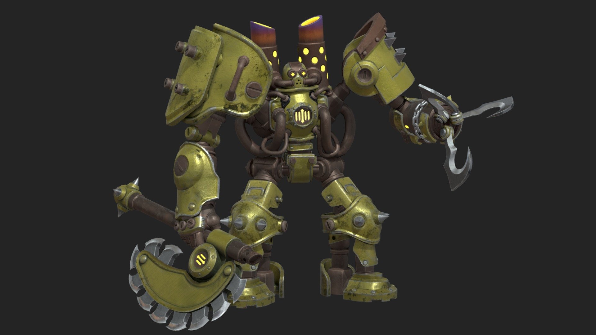 Steam Bot 3d model