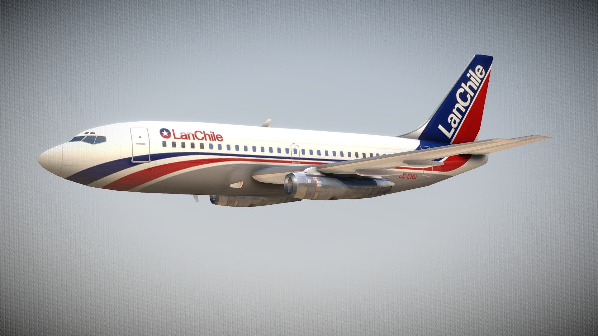 LanChile Boeing 737-200 3d model