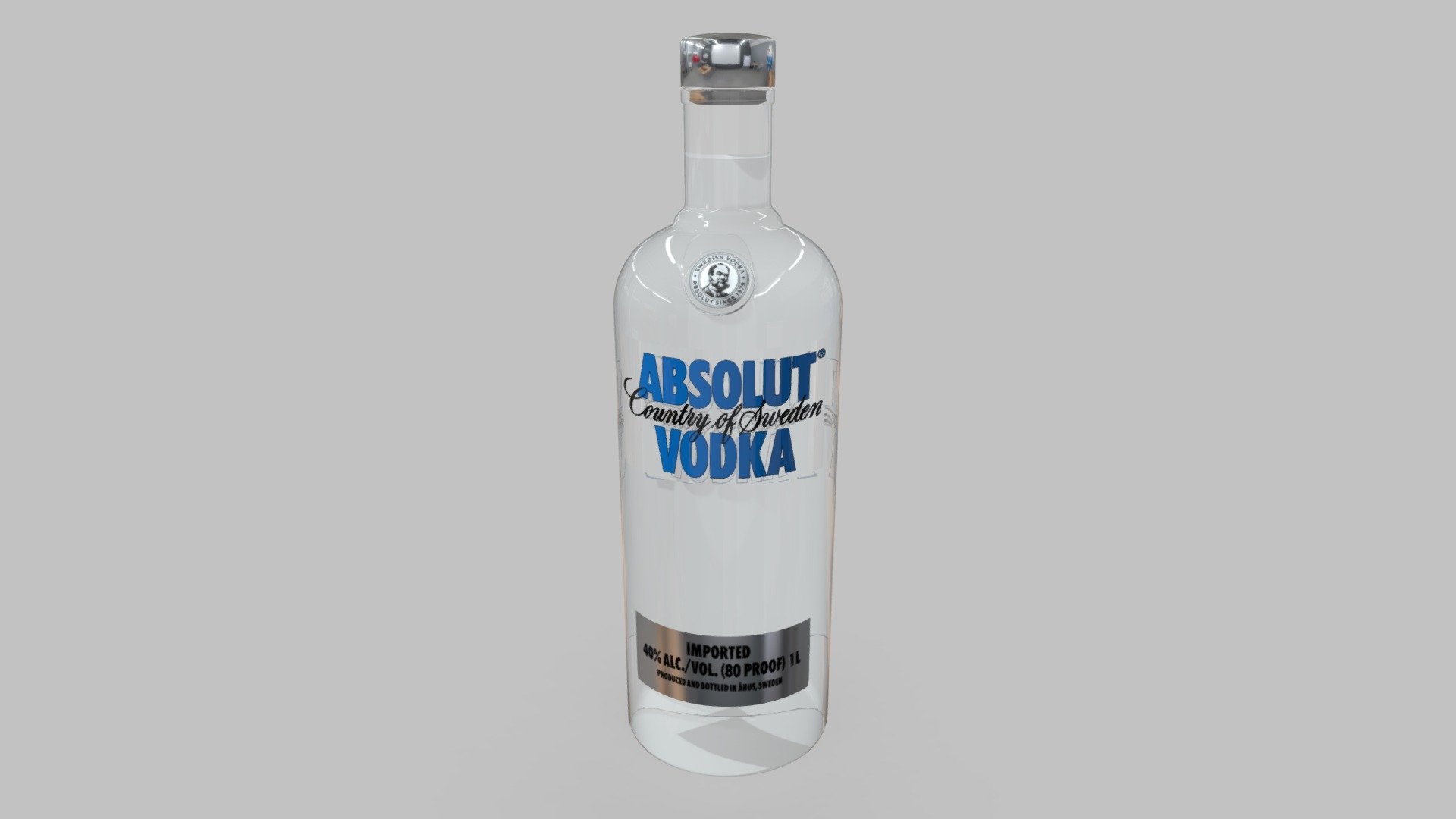 Absolute Vodka Bottle 3d model