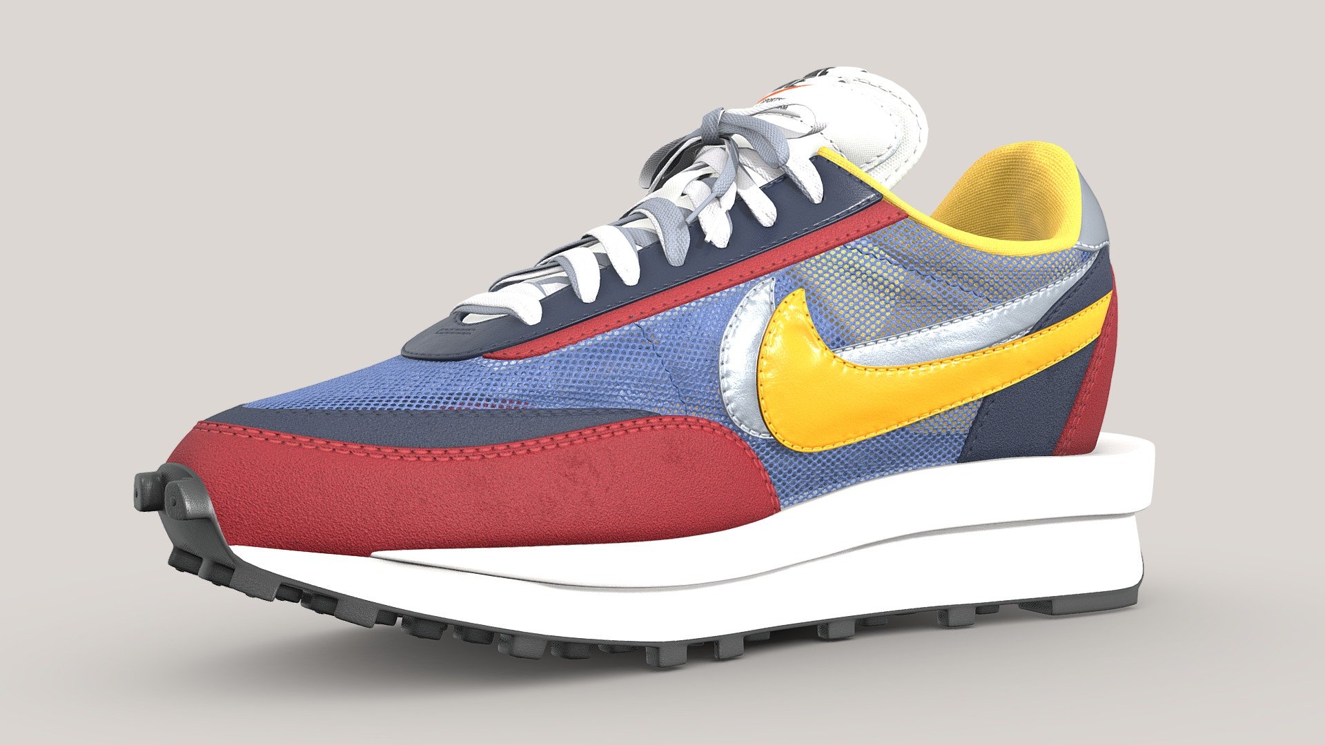 Nike Sacai LD Waffle Varsity Blue 3d model