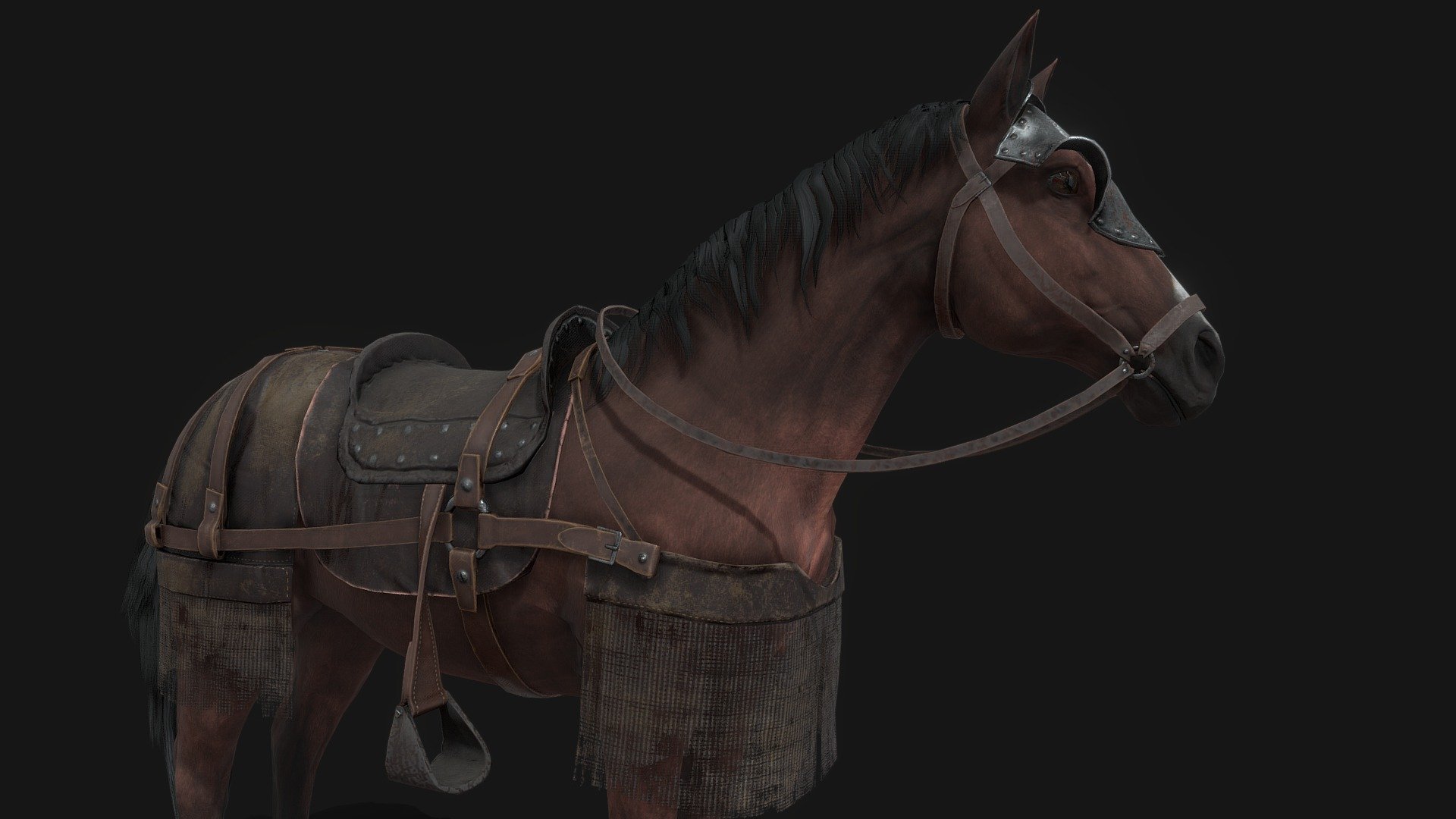 PBR Horse Armor (Poor Country Knight) 3d model