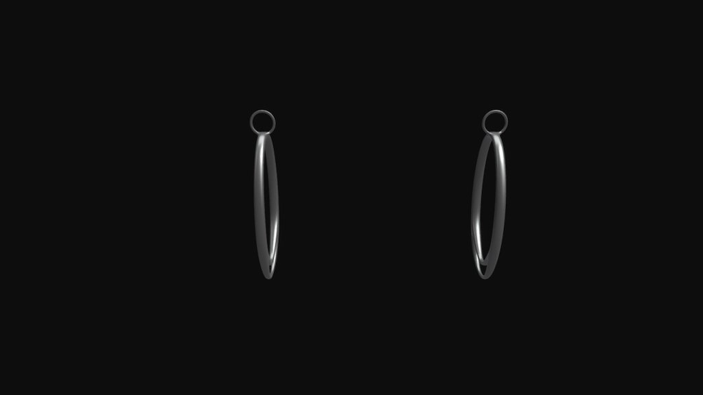 Oracle Earring Hollow 3d model