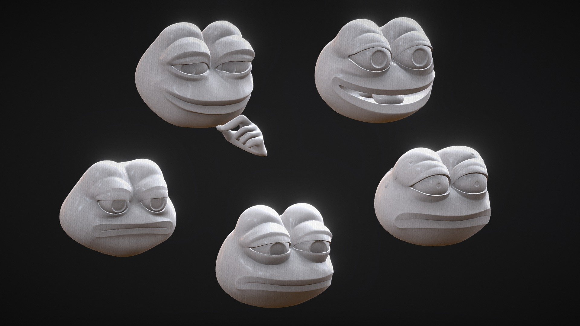 Assorted Pepe Collection 3d model