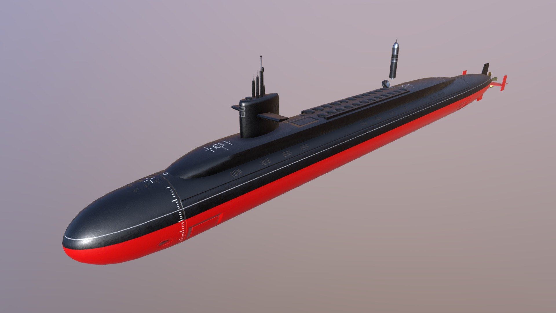 Ohio Class Submarine SSBN 3d model