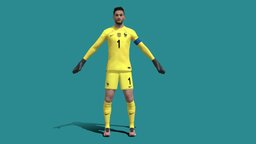 3D Rigged  Hugo Lloris  France Worldcup 2022