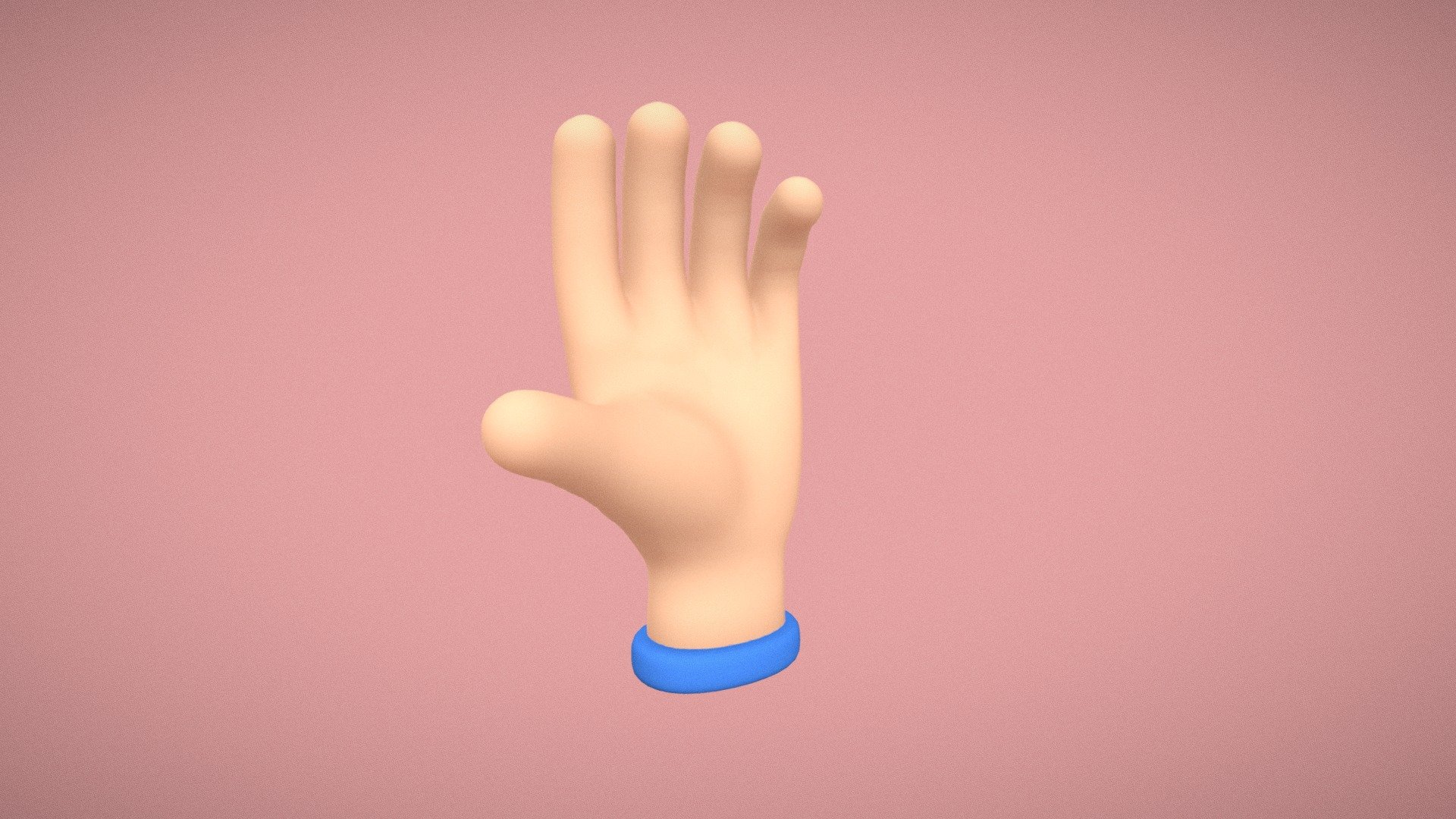 Cartoon Hand Rigged 3d model