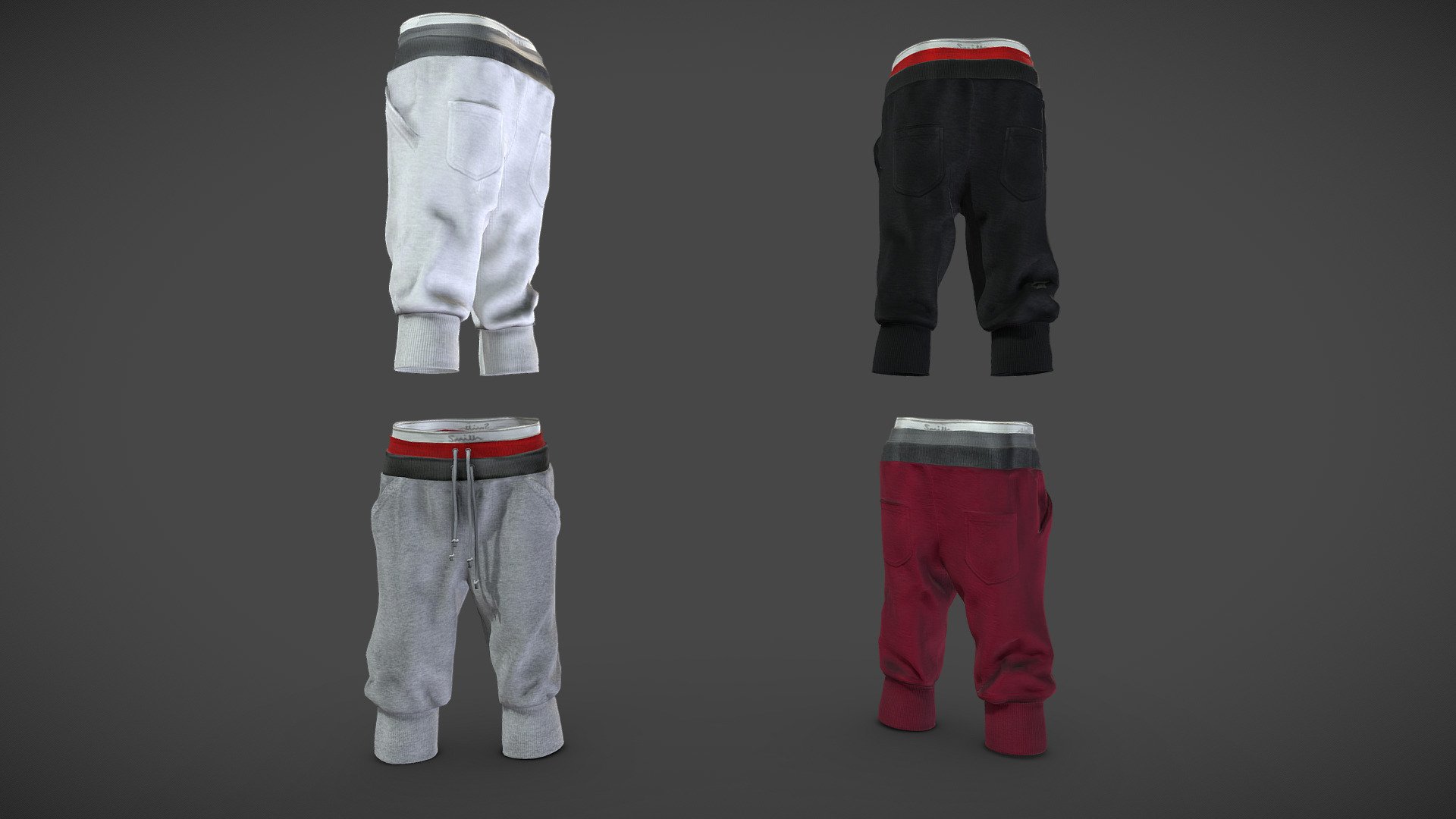 Mens Short Jogger Pants 3d model