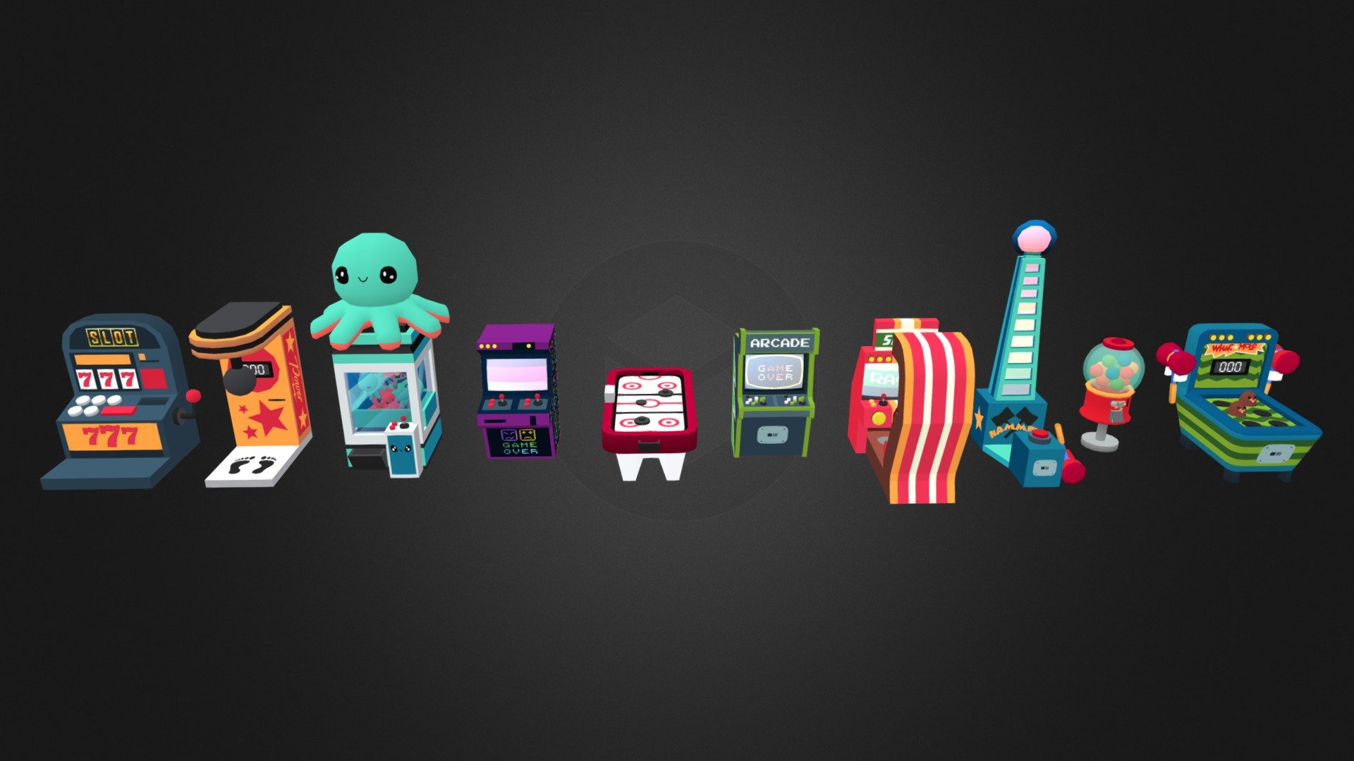 Arcade Machines 3d model